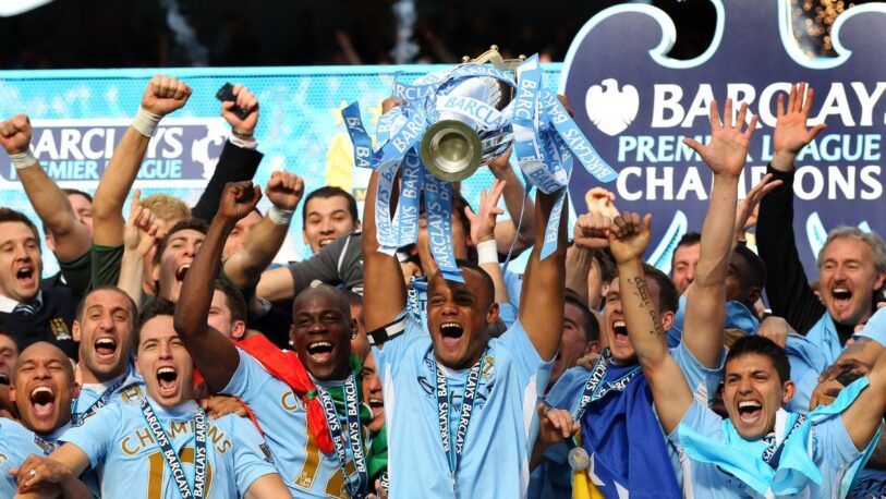 Agüero campeón con el Manchester City en la Premier League