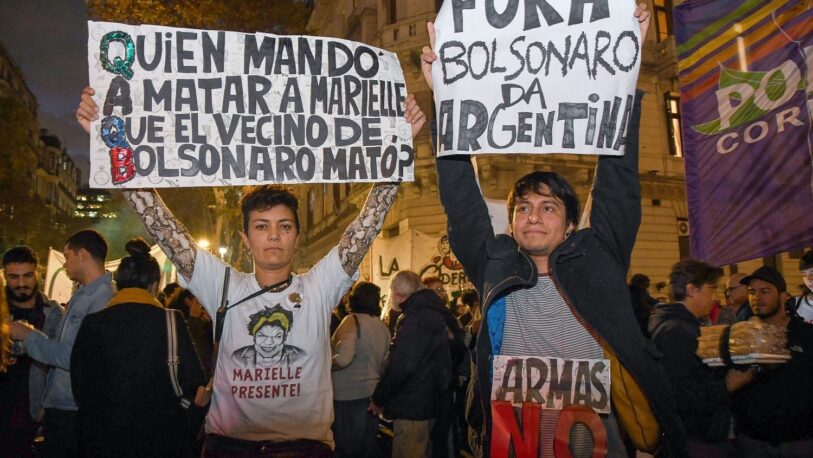 “Tu odio no es bienvenido acá”: protestaron contra Bolsonaro