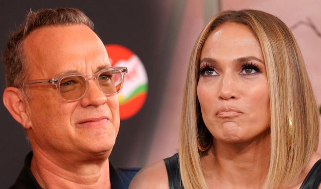 Tom Hanks se limpió la cara tras saludar a Jennifer López y estallaron las redes