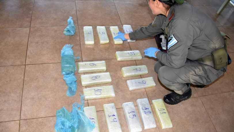 Pasajera detenida con más de 12 kilos de droga en la valija