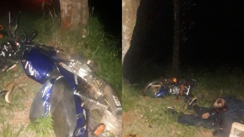 Falleció el joven que días atrás despistó con su moto