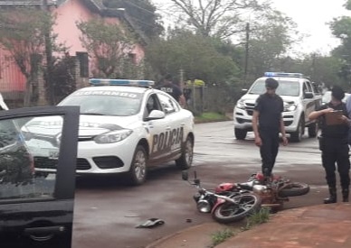 Siniestro vial dejó un motociclista lesionado en Oberá