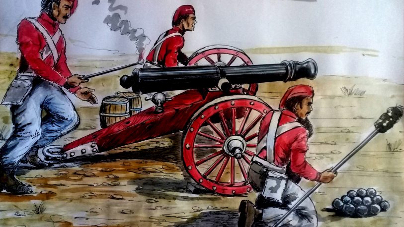 Revelan que los cañones de la Batalla de Obligado eran rojos, negros y blancos