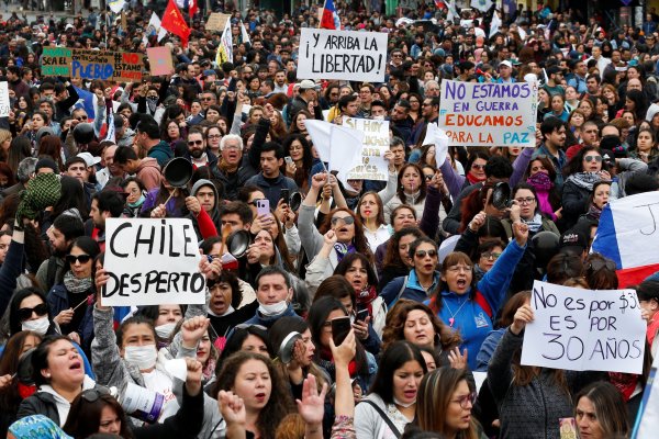 Arrancó el “súper lunes” de protestas en Chile