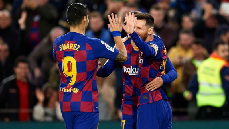 Messi anotó en la goleada de Barcelona sobre Alavés