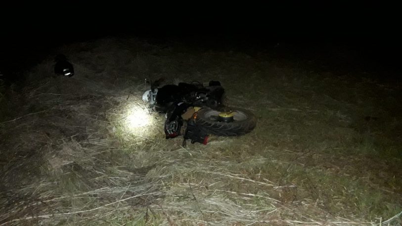 Falleció motociclista que anoche despistó en la Ruta 14