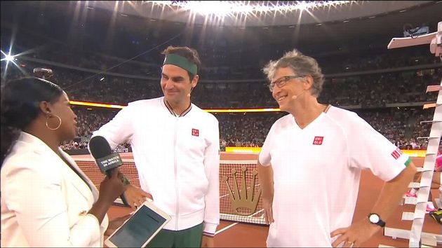 Federer y Bill Gates ganaron en dobles