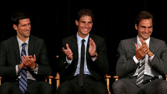 Djokovic, Nadal y Federer proponen un fondo para ayudar a tenistas