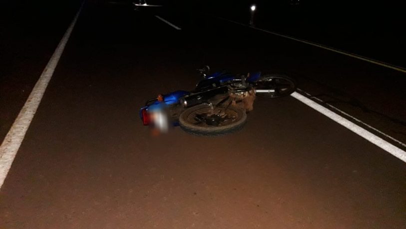 Motociclista atropelló y mató a un hombre en ruta 12