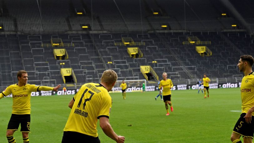 El Borussia Dortmund festejó en el reinicio de la Bundesliga