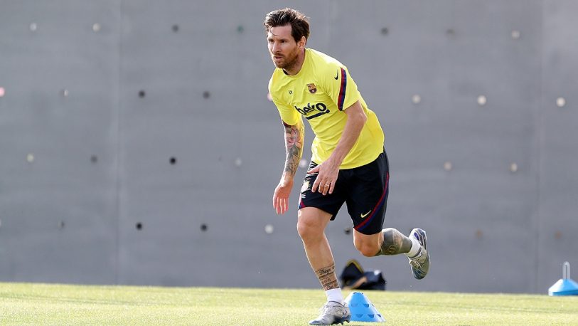 Messi entrenó en forma diferenciada