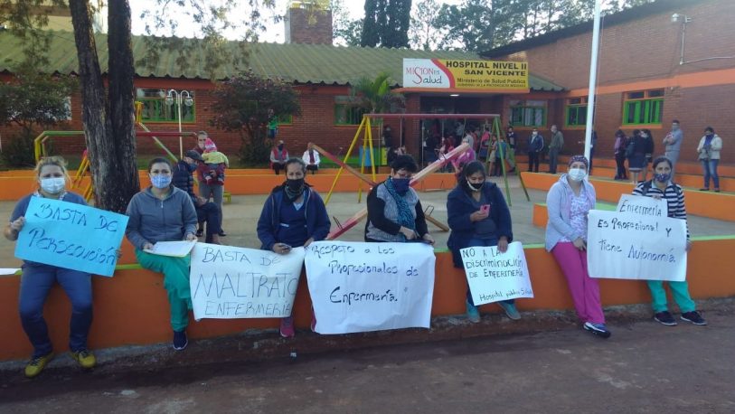 San Vicente: Enfermeros protestaron por maltrato y discriminación