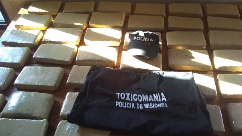 Incautaron más de 30 kilos de marihuana a orillas del Río Paraná