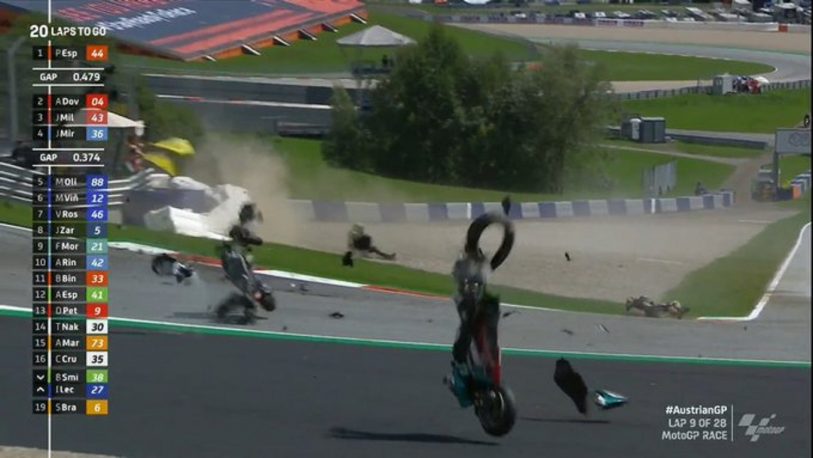 Escalofriante accidente en el Moto GP