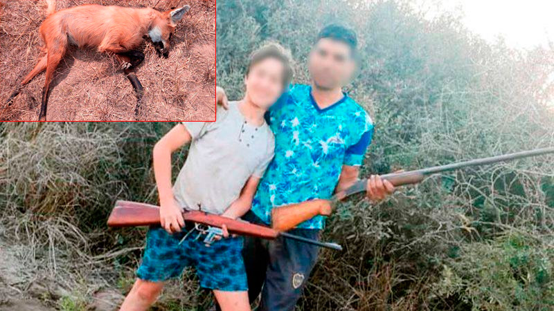 Dos jóvenes presos por matar un aguará guazú y viralizar fotos