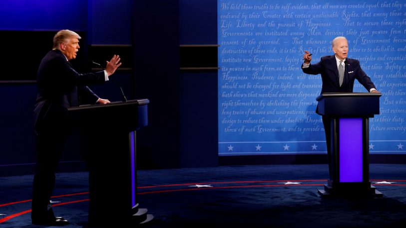 Los micrófonos de Trump y Biden serán silenciados al comenzar cada sección del debate
