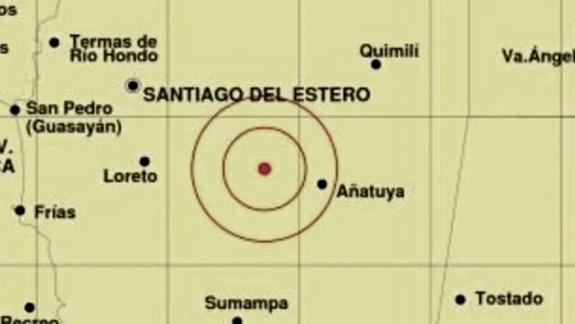 Un sismo de magnitud 4,9 sacudió a Santiago del Estero