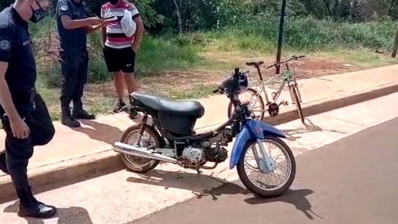 Encuentran en un “montecito” una moto que fue robada