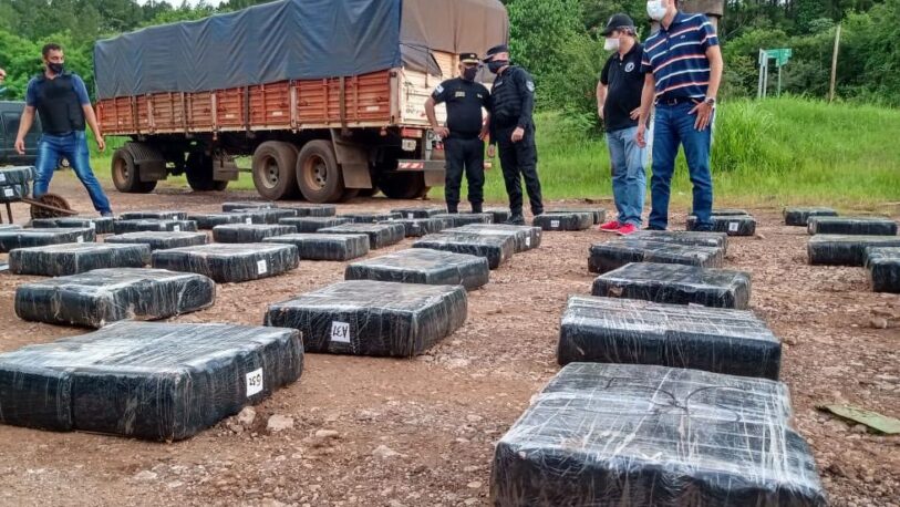 Narcotráfico: secuestraron 3,5 toneladas de marihuana en Puerto Piray