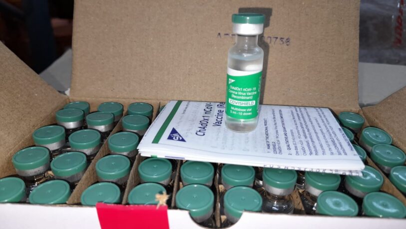 Llegaron a Misiones 14.500 dosis de la vacuna hindú Covishield