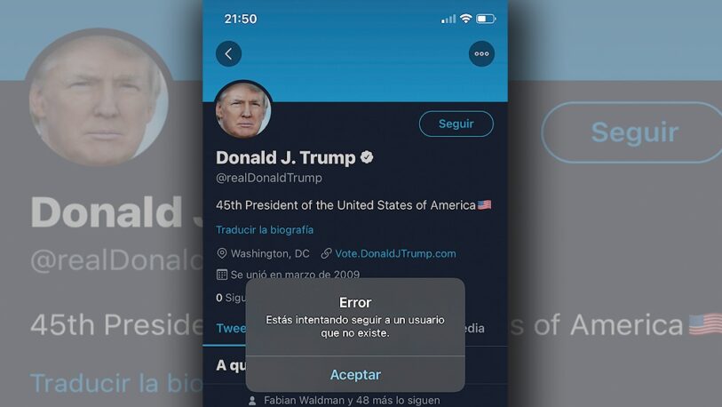 Twitter mantendrá el veto a Trump aunque vuelva a tener un cargo público