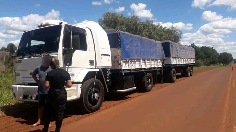 Camión con 28 toneladas de soja intentó ingresar a Misiones