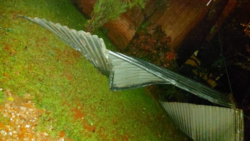 Al menos 15 familias fueron afectadas por la tormenta en El Soberbio