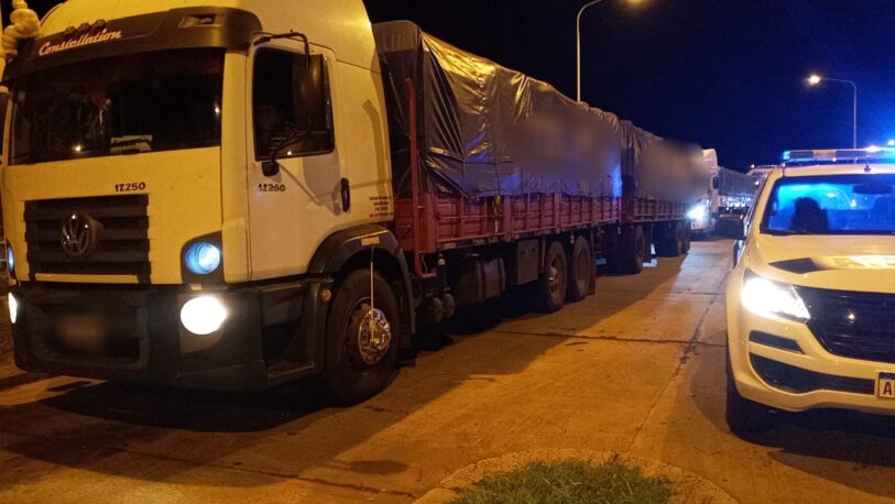 Interceptaron cuatro camiones con cargamento de soja ilegal