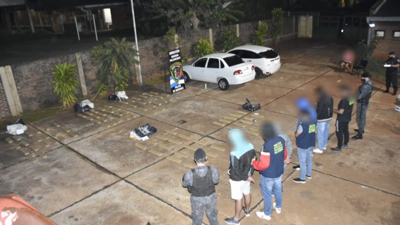 Persecución en Posadas: cinco detenidos y secuestro de autos y droga