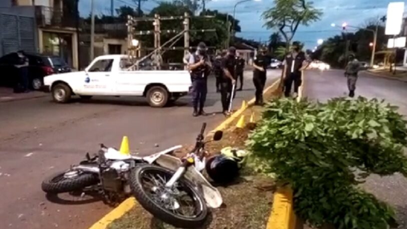 Motociclista herida en avenida San Martín