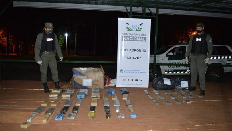 Encontraron 54 kilos de marihuana en el monte cerca de Puerto Iguazú