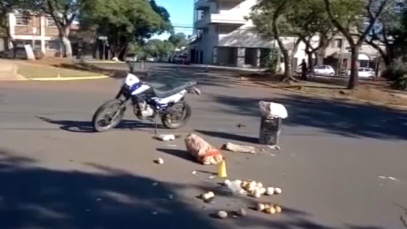 Motociclista herido en un choque sobre avenida Corrientes