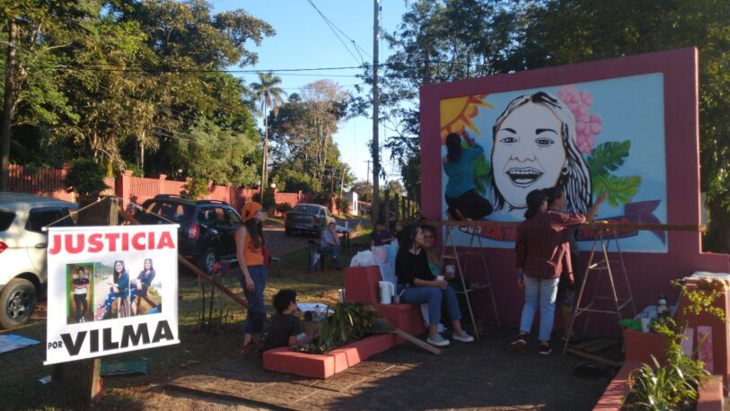 Puerto Iguazú: Pintaron un mural en memoria de Vilma Mercado