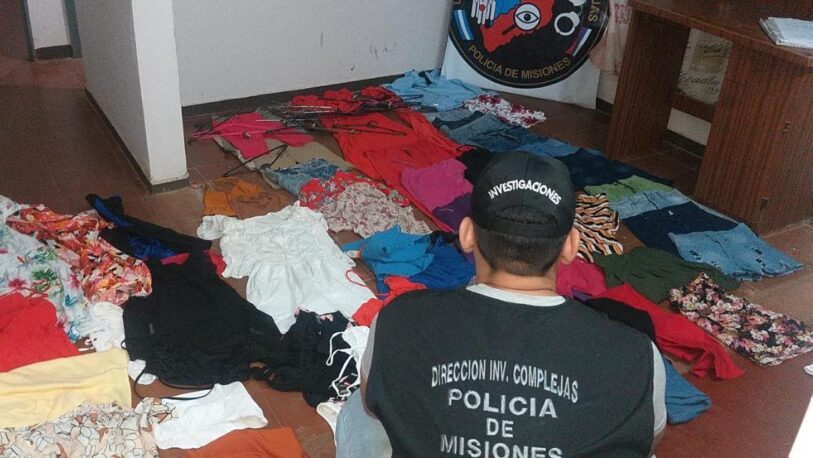 Secuestraron indumentarias que fueron robadas de una boutique en Posadas