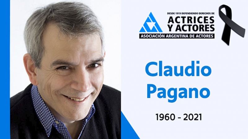 Murió el actor Claudio Pagano