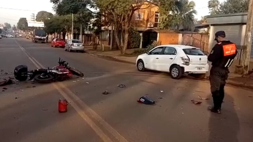Motociclista herido en un choque sobre avenida Cocomarola
