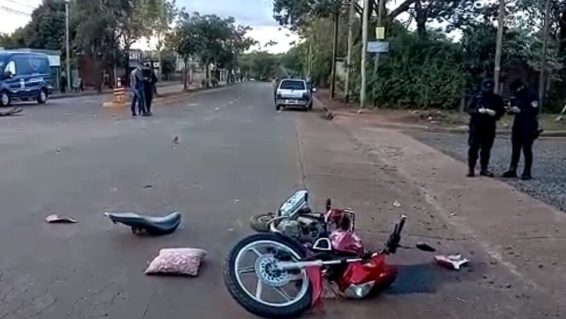 Motociclista grave tras un choque en Posadas