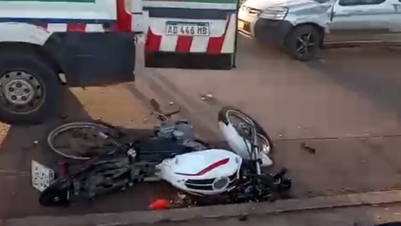 Motociclista herido en un choque en acceso sur