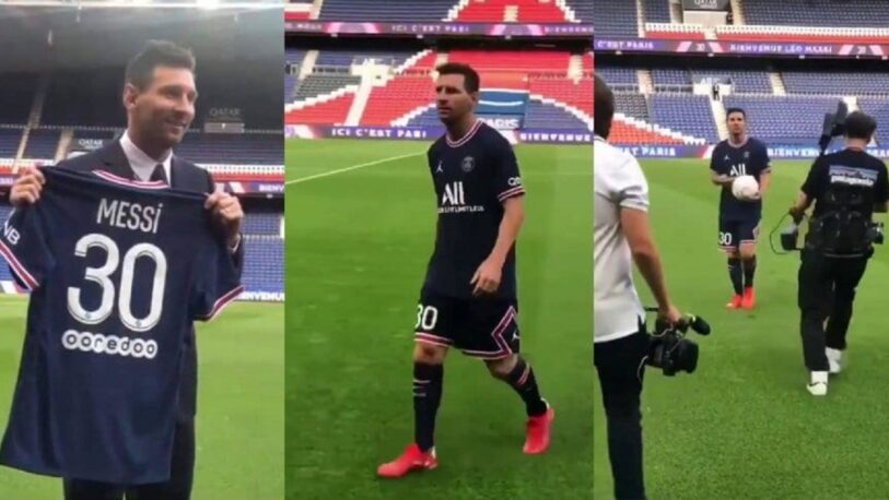 Las primeras imágenes de Messi con la camiseta del PSG