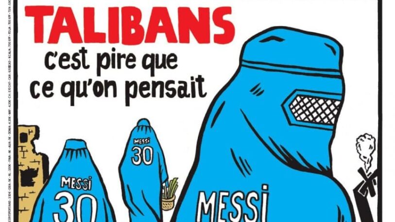 Messi y el Talibán, en la provocadora portada de la revista Charlie Hebdo