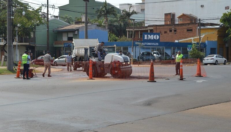 Quitaron rotondas de avenida Corrientes