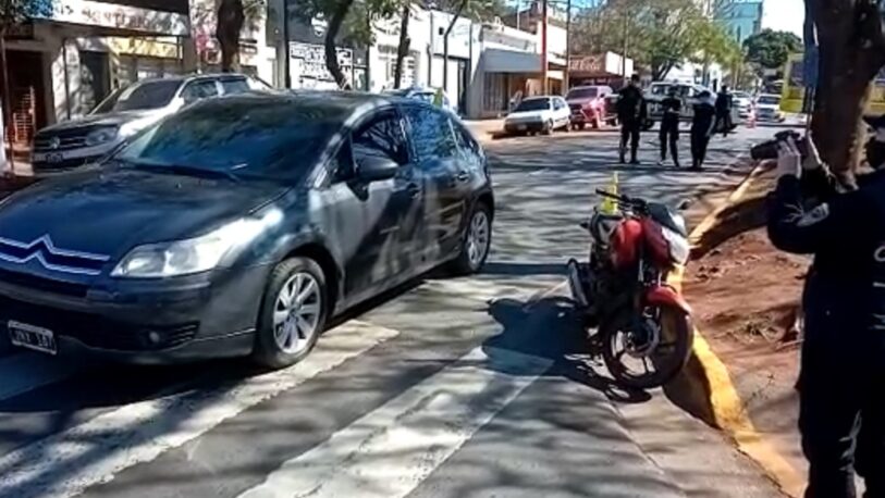 Motociclista herido en un choque sobre avenida Mitre