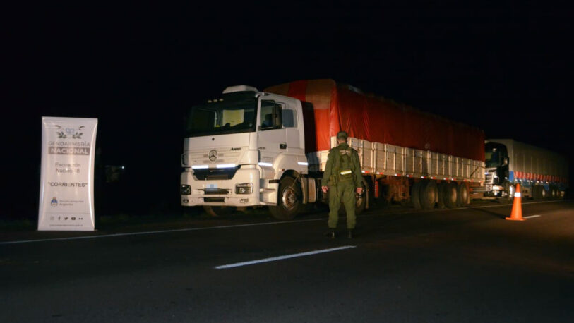 Corrientes: controlan tres camiones que trasladaban 90 toneladas de soja