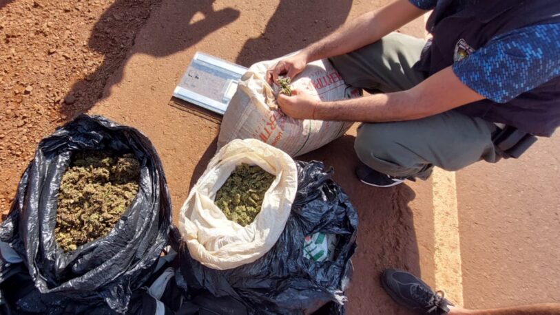Llevaban casi 20 kilos de marihuana en un remis