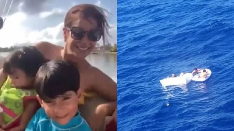 Rescatan a dos niños a la deriva, abrazados al cadáver de su madre