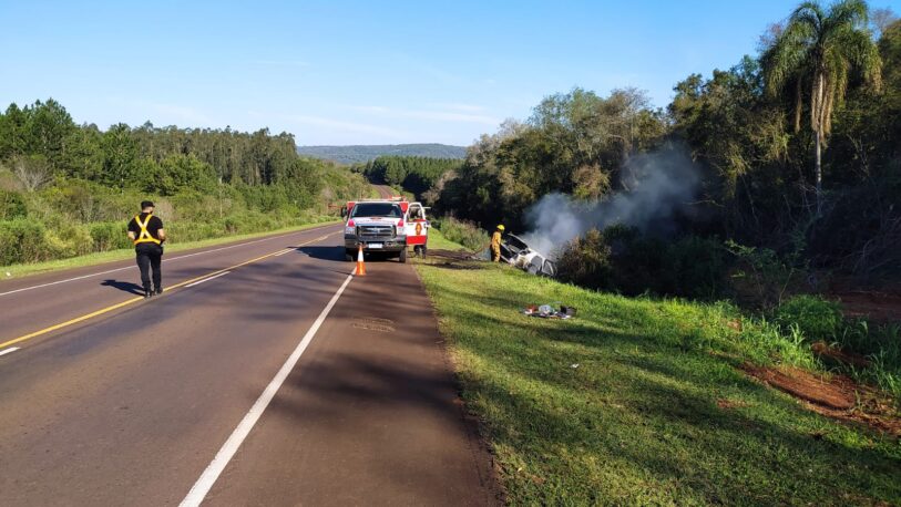 Se incendió un vehículo en la ruta 103