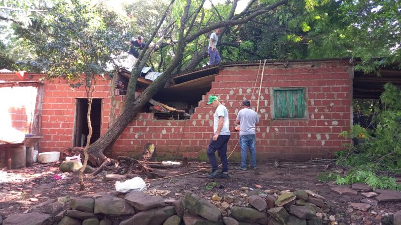 La caída de un árbol destruyó su casa y 5 niños se salvaron de milagro