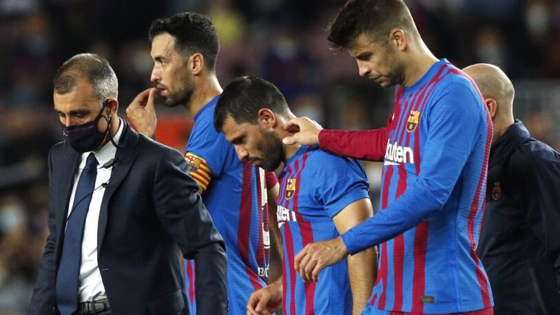 La salud del Kun Agüero: se le detectó una arritmia tras el partido entre Barcelona y Alavés