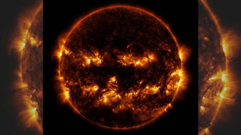 Halloween: la NASA mostró una imagen terrorífica del sol