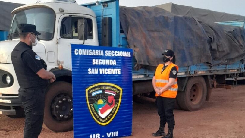 Contrabando: retuvieron un camión con maíz en San Vicente